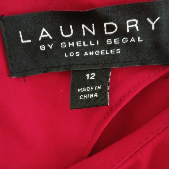 Laundry By Shelli Segal Red Asymmetrical High-Low Sundress 12 NWT - Picture 2 of 6